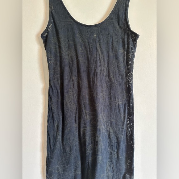 Intimately Free People Dark Grey/Black Sheer Printed Bodycon Mini Dress Size M - Picture 4 of 8